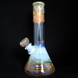 Gold and Silver Fumed Squiggle Beaker 32x4