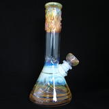Gold and Silver Fumed Squiggle Beaker 32x4